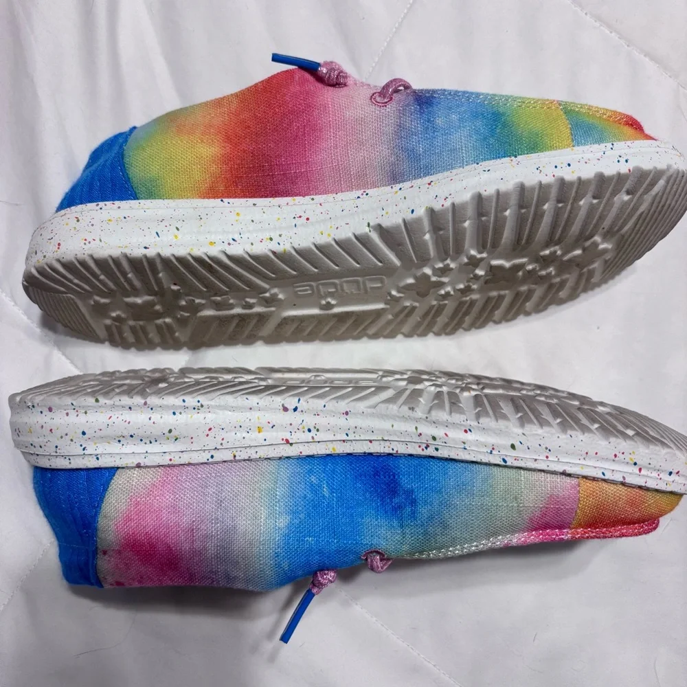 Hey Dude Wendy Dreamer Kids Rainbow Moccasins Comfortable Slip-On Shoes